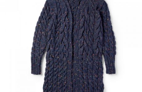 rope cabled cardigan knitting pattern