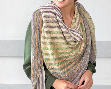 striped shawl knitting pattern