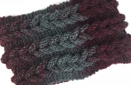 3D cowl knitting pattern