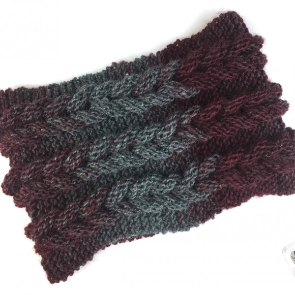 3D cowl knitting pattern