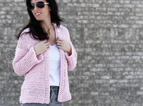 cotton candy easy cardigan