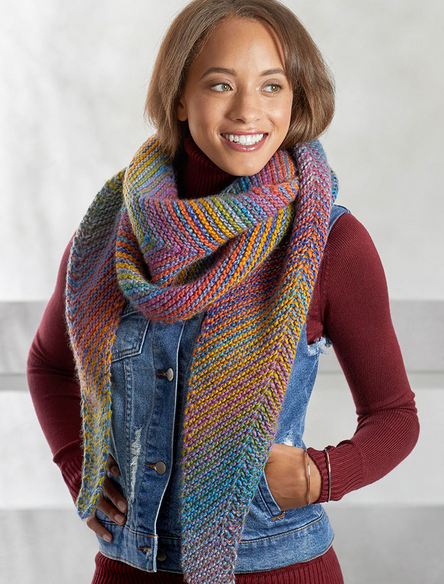 cityscape shawl knitting pattern