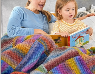 great squares knit blanket