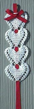 heart lace bookmark knitting pattern