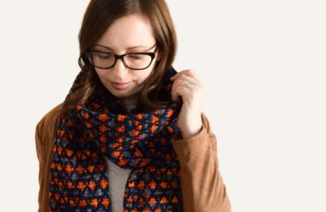 latticework scarf knitting pattern