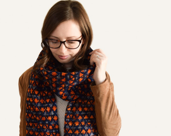 latticework scarf knitting pattern