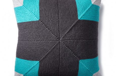 mitered square pillow knitting pattern