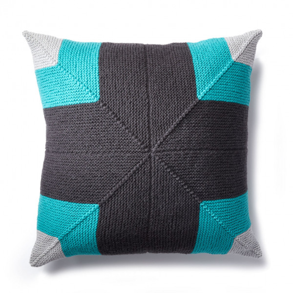 mitered square pillow knitting pattern