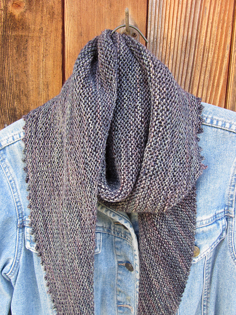 simple garter stitch shawl