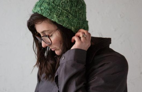 conifer cap cabled knitting pattern