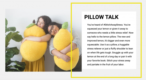 lemon stress ball pillow