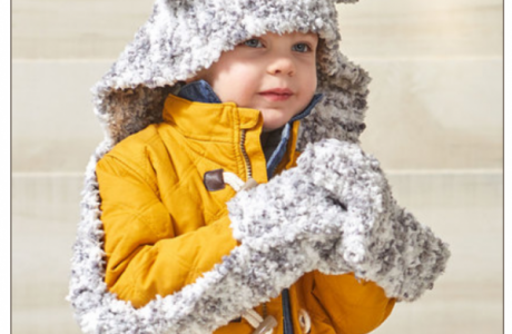 hooded bear scarf with pockets