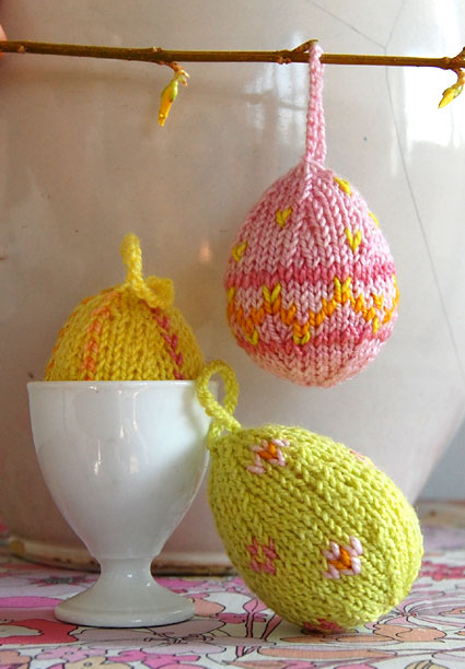 knit easter eggs