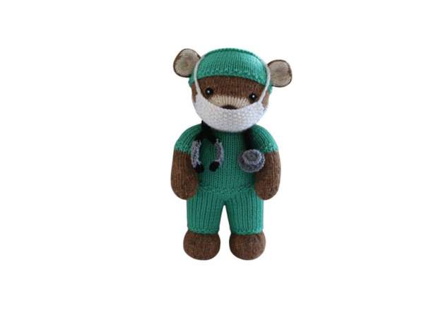 Nurse Teddy Bear Pattern Print Women Leggings