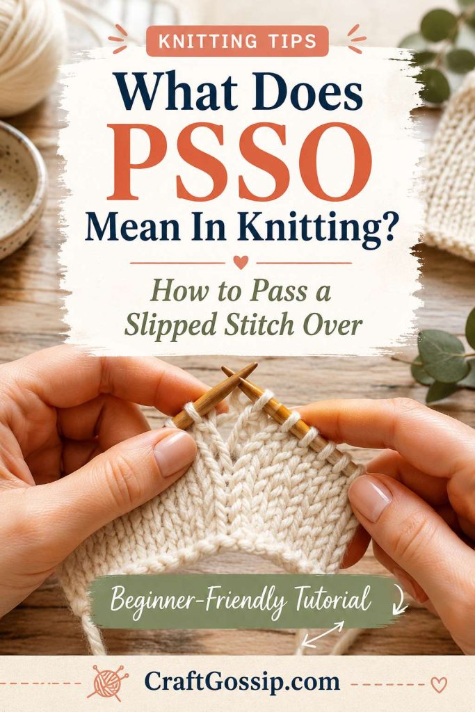 What Does PSSO Mean In Knitting? How To Pass A Slipped Stitch Over