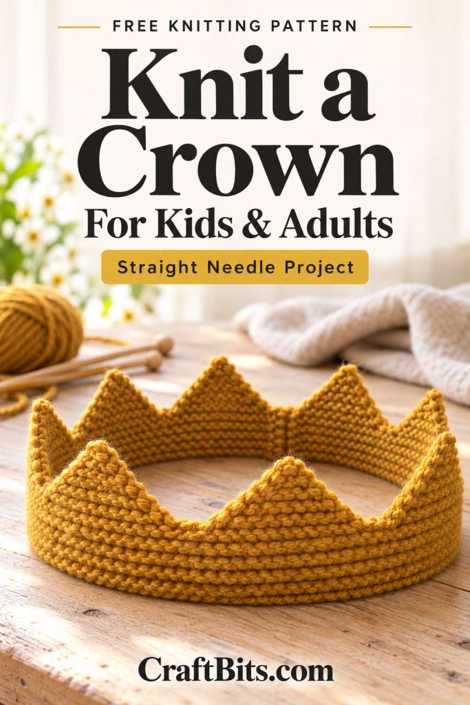 Free Knitted Crown Pattern for Kids and Adults: A Sweet Handmade Dress-Up Idea