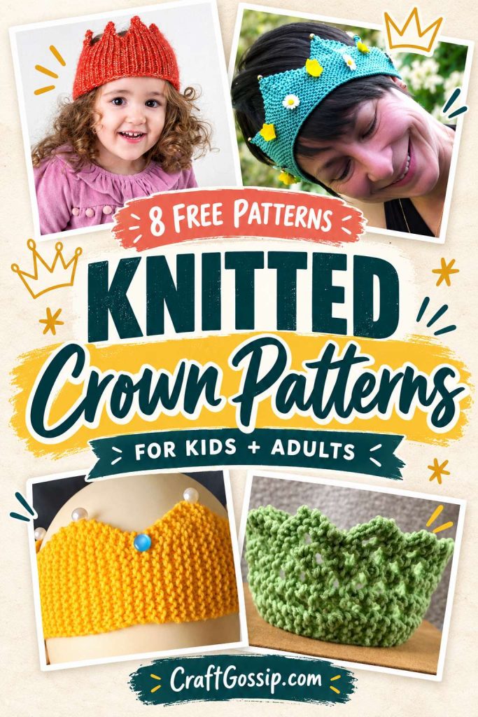 8 Knitted Crown Patterns for Children and Adults